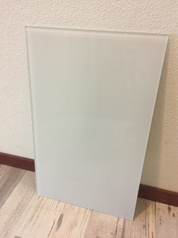 GERESERVEERD Glaswand wit - 52,9x32,8 cm